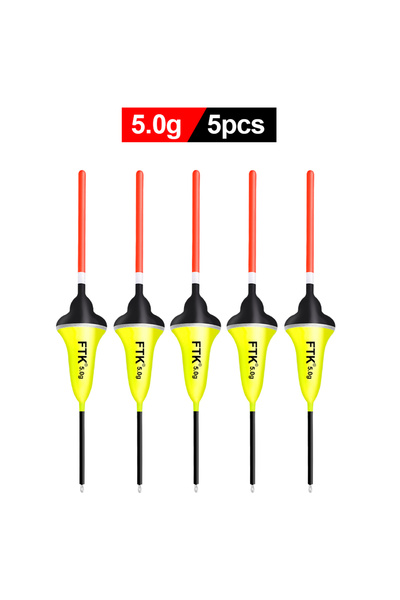 Choice عوامات صيد FTK 5 قطع/مجموعة عوامات صيد 2 جرام - 5 جرام عوامة عمودية من...