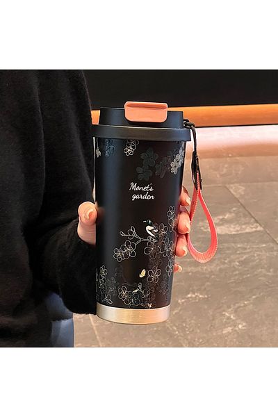 Choice 500ml Black 500ML Ceramic Thermo Cafe Coffee Mug Car Thermos Mug LeakProof Travel Thermo Cup for Tea