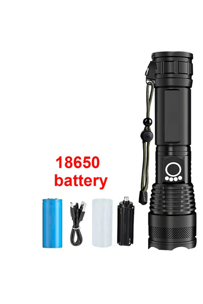 Choice 18650 battery High Power LED Flashlight Rechargeable 5 Mode Aluminum Alloy Telescopic Zoom Torch Tac