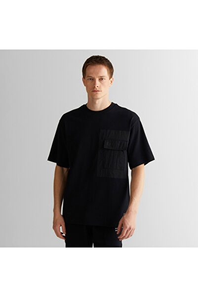 Gant Erkek Siyah Relaxed Fit Bisiklet Yaka Logolu T-Shirt