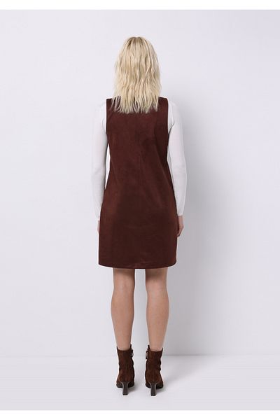 Colin's Regular Fit Plain Women's Brown Sleeveless Dress