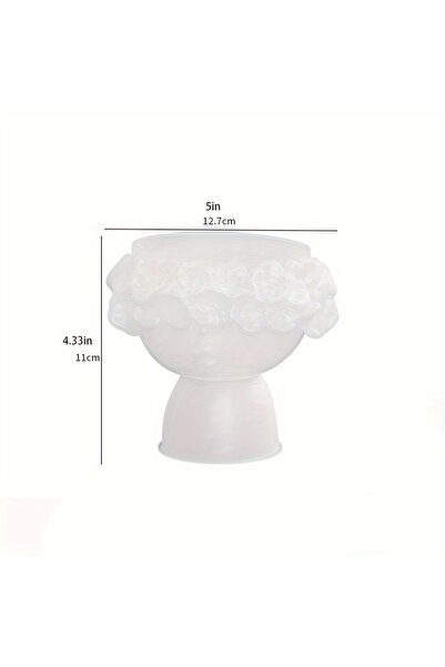 Choice MG244 قالب سيليكون على شكل وعاء زهور لطيف ثلاثي الأبعاد من قطعة واحدة،...