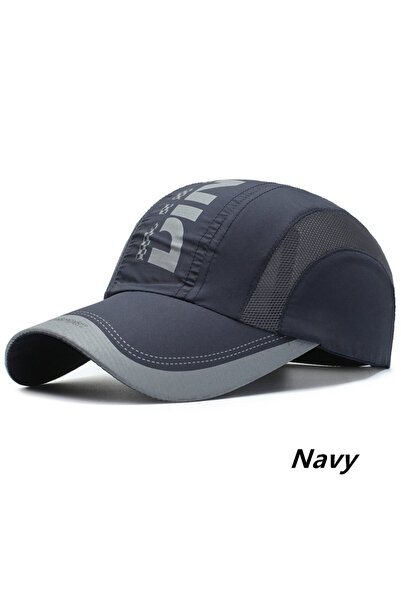 Choice Navy Summer Outdoor Sports Quick Drying Hat Thin Breathable Mesh Anti-...