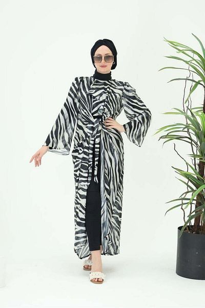 NS TASARIM MAYO Laura Zebra Pattern Pareo