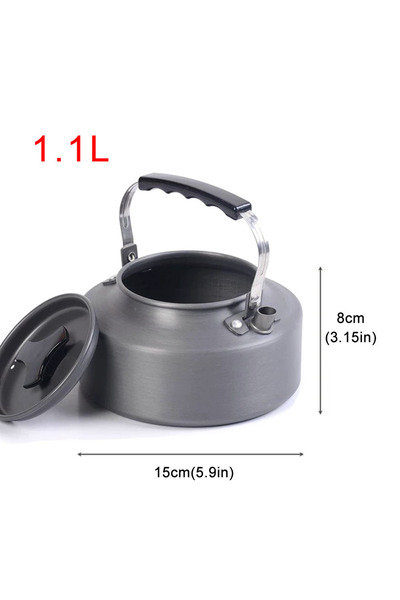 Choice4 1.1L Black 1.1L /1.6L/2L Outdoor Camping Kettle Coffee Tea Pot Portab...