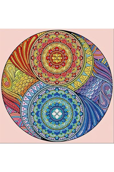 Choice مجموعة رسم ماسي بنمط ماندالا مقاس 30*30 سم للبالغين، ماسة بنمط ماندالا ذات شكل خاص للبالغين