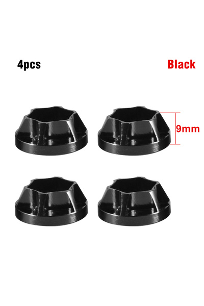 Choice Black 9mm 4pcs 9IMOD Wheel Hex Hubs Extension Combiner 6/9/12/15/18/22...