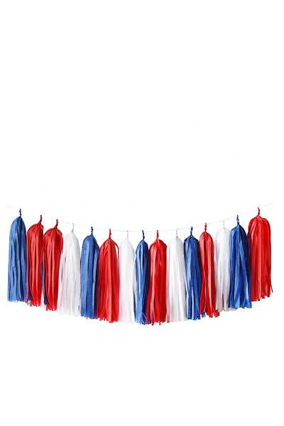 Choice M Deep Sapphire 15 قطعة من الأنسجة الحمراء الزرقاء البيضاء DIY Tassel ...