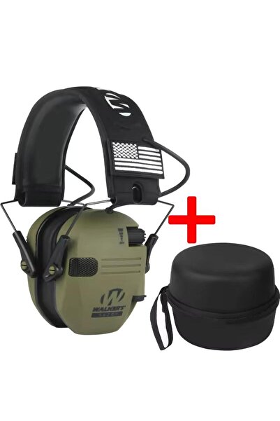 Choice 1 قطعة - أخضر مع حافظة، سدادات أذن للصيد/الرماية في الهواء الطلق تعمل ...