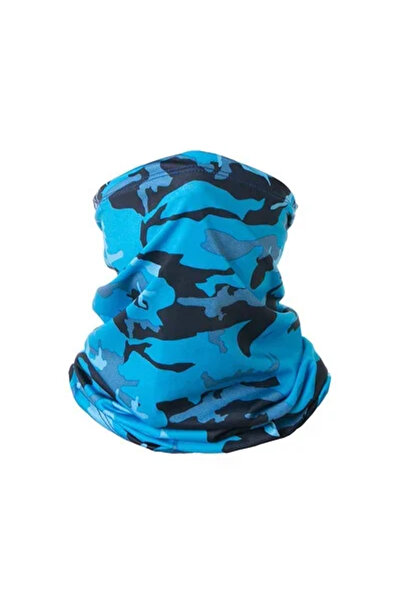 Choice وشاح عمامة متعدد الأغراض لركوب الدراجات باللون الأزرق المموه، وشاح بان...
