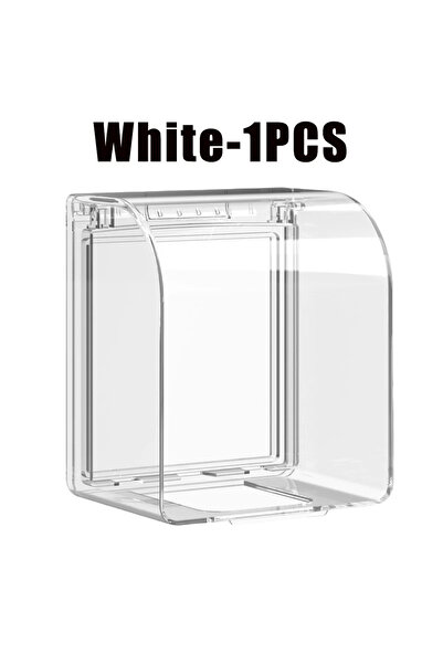 Choice أبيض - قطعة واحدة من مقبس الحائط العالمي 86 نوع صندوق مقاوم للماء لوحة شفافة غطاء حماية المفتاح Ho