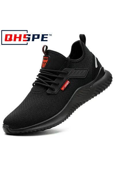 Choice4 38 حذاء رياضي أسود للعمل، حذاء ذو ​​مقدمة فولاذية، حذاء أمان رجالي، ح...