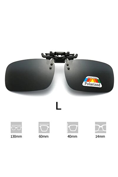 Choice Black L x1Pcs Polarized Sunglasses Clips Glasses Clip Driving Night Vi...