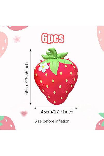 Choice أخرى كما في الصورة 6 قطع فراولة 3 قطع/6 قطع فراولة بالونات ألومنيوم في...