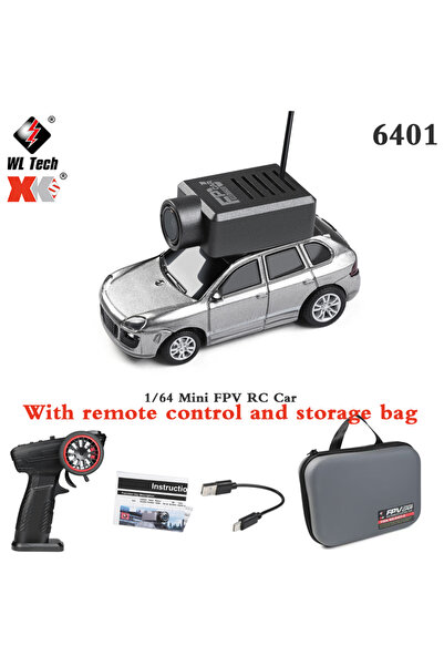 Choice سيارة WLtoys 6401 صغيرة 1:64 RC رمادية اللون مع جهاز تحكم عن بعد 2.4 ج...