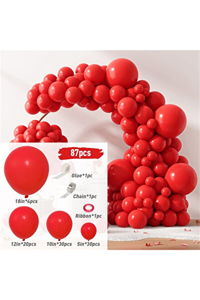 Choice أخرى 20240309A01-7 87 قطعة من بالونات اللاتكس بلون واحد سلسلة من البال...