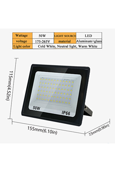 Choice كشاف LED محايد الإضاءة 50 واط، مقاوم للماء IP66، 220 فولت، 10 واط، 20 ...