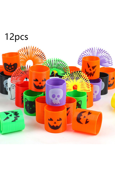 Choice 12pcs 12pcs/bag Halloween Magic Springs Coil Toys Halloween Party Favors Child Trick or Treat Gifts