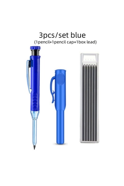 Choice مجموعة زرقاء مكونة من 3 قطع/مجموعة أقلام رصاص نجار ميكانيكية صلبة مقاس...