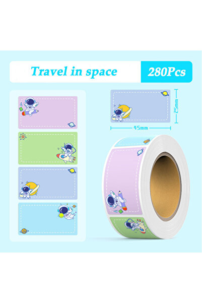 Choice7 السفر في الفضاء 100/280 قطعة ملصق اسم كرتوني غير قابل للتأكسد ومقاوم ...