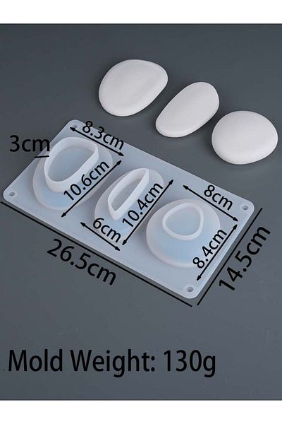 Choice pebbles 3D Creative Stone Silicone Candle Mold DIY Handmade Pebble Soap Plaster Resin Craft Casting