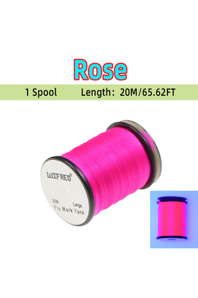 Choice6 بكرة واحدة وردية 20 متر/ بكرة خيط Fly Mark متوفر بـ 6 ألوان من مادة ا...