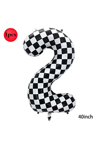 Choice رقم 40 بوصة 40 منقوش 2 بالون رقمي كبير 40 بوصة منقوش باللونين الأسود و...