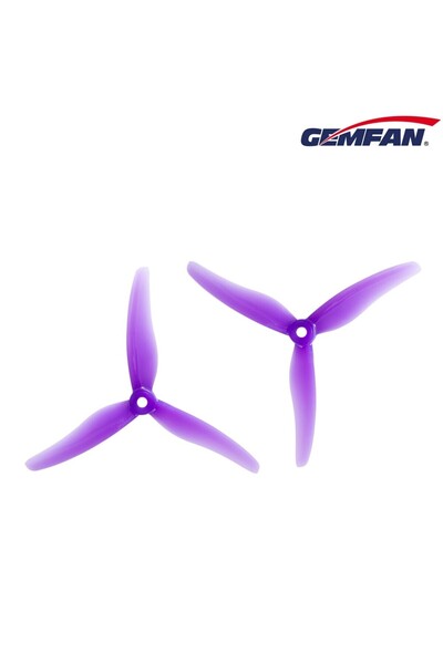 Choice زوجان من مراوح Gemfan 51433 أرجوانية مقاس 5 بوصات، 3 شفرات/مراوح ثلاثي...