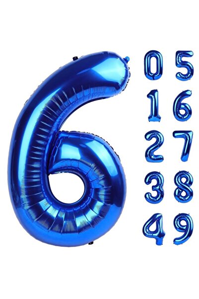 Choice بالون من رقائق معدنية مقاس 32 بوصة، أزرق داكن، 6 أرقام من 0 إلى 9، 32 ...