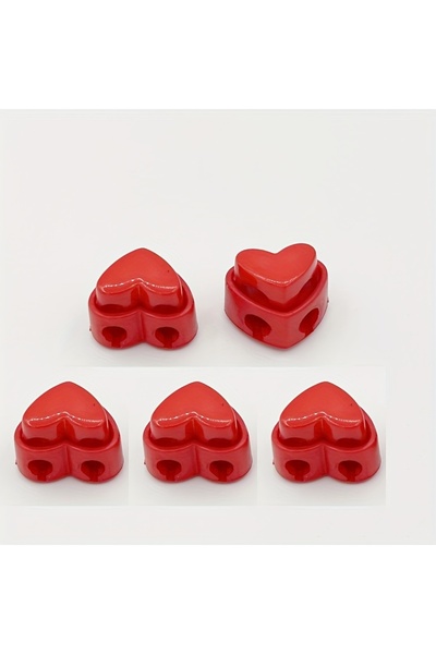 Choice5 مجموعة من 5 قطع من سدادات الإبر الملونة على شكل قلب، مزدوج ، ونابض زن...