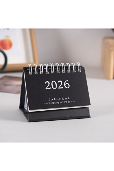 Choice A 2026 Simple Style English Mini Desk Calendar Desktop Display Portable Calendar Desktop Decoration.