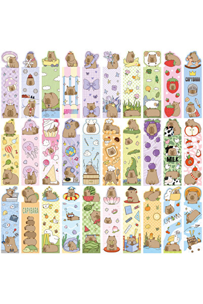 Choice 30pcs 30pcs Capybara Bookmark for Readers Durable Paper Perfect for Bo...