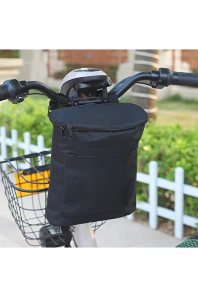 Choice حقيبة مقود دراجة نارية من قماش أكسفورد سوداء كبيرة السعة، حقيبة تخزين ...