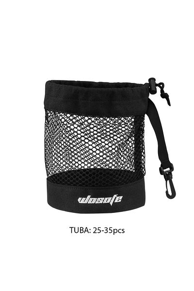 Choice Black-M 1pc Black Golf Ball Pouch Bag, with High Quality Mesh Nylon and Hanging Plastic Clip,Conveni