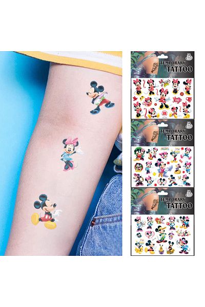 Miniso Random 2Pcs Random 2pcs Disney Mickey Minnie Tattoo Sticker Temporary Tattoos Waterproof Tattoo Art