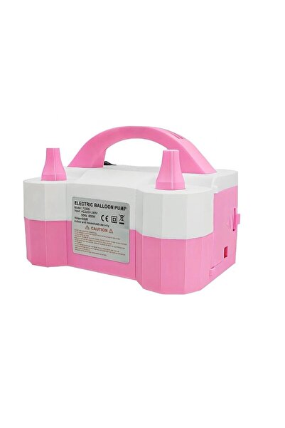 Choice منفاخ بالونات كهربائي وردي مقاس 5 بوصات، مضخة نفخ البالونات يمكنها نفخ اثنين في نفس الوقت، تحتوي على اثنين