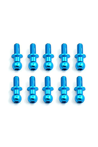 Choice سيارة RC زرقاء، 10 قطع/مجموعة، براغي معدنية برأس كروي سداسي M3 لسيارة ...