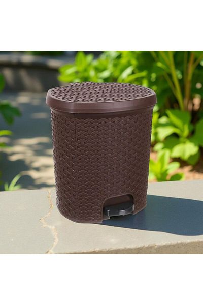 rattan Cos de gunoi ratan maro cu pedala 5 L