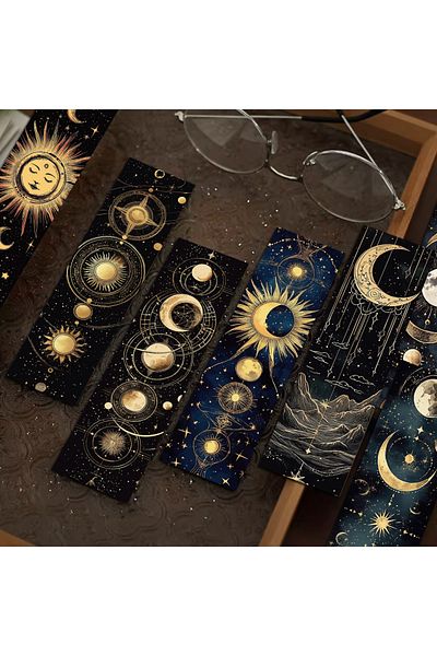 Choice 30PCS 30PCS Mysterious Celestial Body Bookmarks Vintage DIY Page Reading Book Art Stationery Landsca