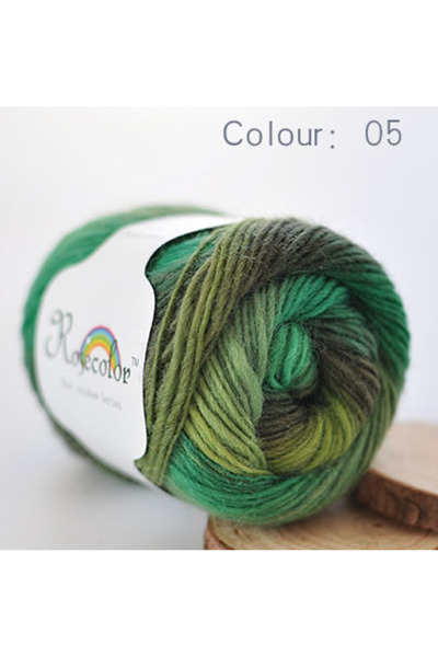 Choice 05 100% Wool Yarn Rainbow Color for Hand Knitting Crochet Plush Thickn...