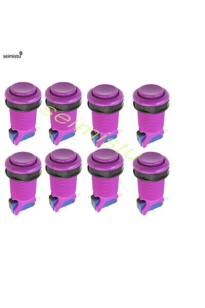 Choice 8 pcs purple 8pcs American Happ Style Push Button 28mm For Neo Geo Arcade Game Machine Joystick Zero