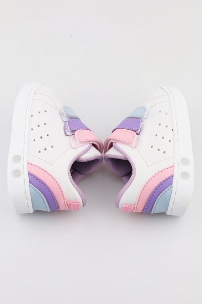 moon glow Pink-Purple Orthopedic Lighted Velcro Lightweight Comfortable Soft Flexible Baby Girl First Step Shoes