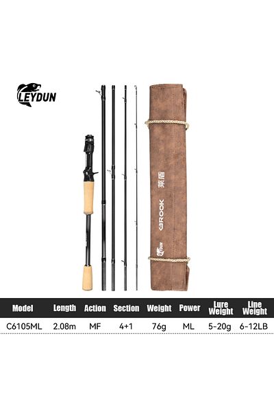 Choice C6105ML Leydun BROOK Super Light Fishing Rod 4+1 Section 74g MF Action Fuji Guide M/ML Travel Spinni