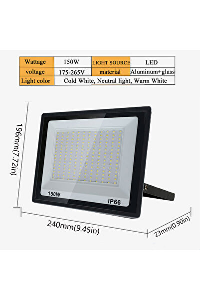 Choice كشاف LED أبيض بارد 150 واط، كشافات خارجية مقاومة للماء IP66 220 فولت 1...
