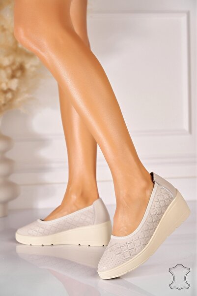 Joana Γυναικεία Μοκασίνια από Φυσικό Δέρμα σε Γκρι Enola