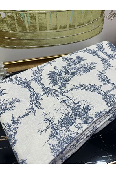 Verse & Reverse Pike Double Size Blue 100% Cotton - 210X240