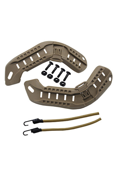 choice2 Mud Color BOOIU Tactical MICH2000 Helmet Side Guide Rail ARC Helmet M...