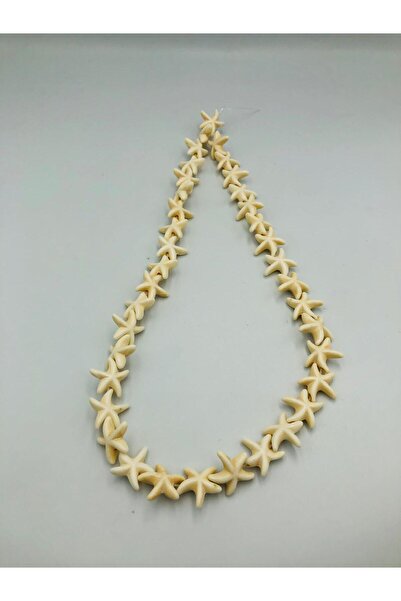 DUCK HOBY 36 τμχ Ακρυλικές Πλαστικές Χάντρες Αστερίας Καφέ Κρέμα 1 mm με τρύπα