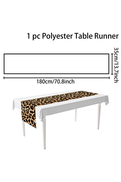 Choice Style B Animal Leopard Print Table Runner Cow Cheetah Table Cover Jung...