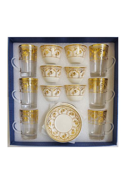DVINA 36-piece coffee cup and tea set with saucers